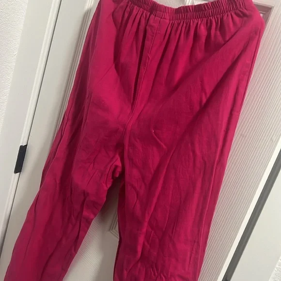 Hot pink linen blend two piece set, size S but fits like m or even large